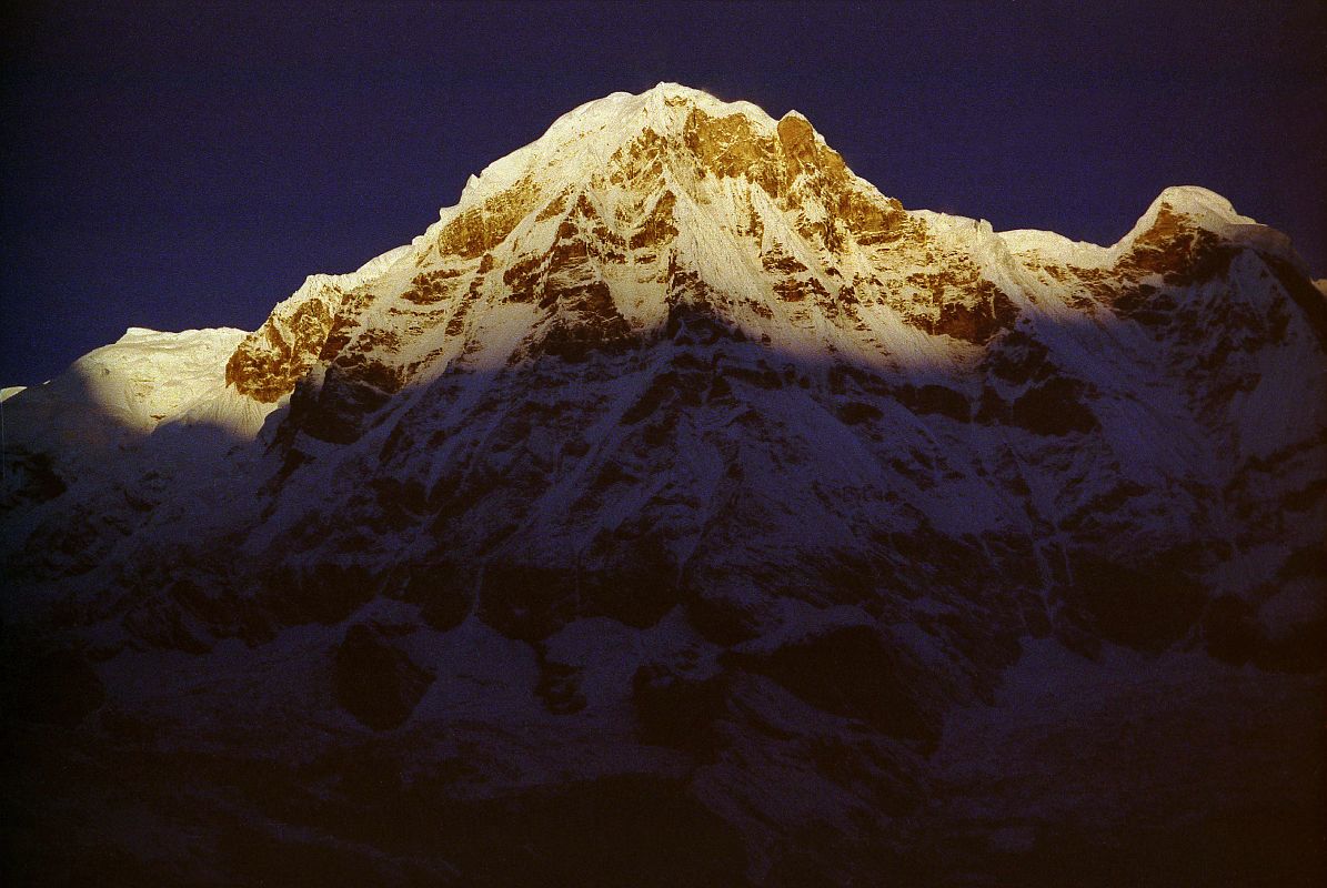 205 Annapurna South At Sunrise From Annapurna Sanctuary Base Camp